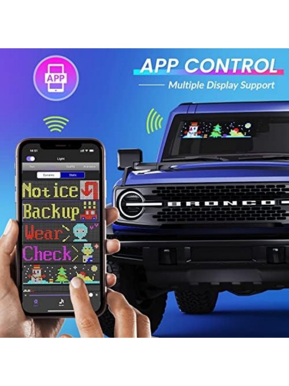 Customizable LED Sign with Bluetooth App Control - Flexible Scrolling Display - Picture 3 of 6